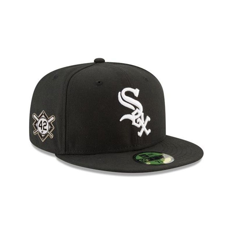 MLB Chicago White Sox Jackie Robinson Day 59Fifty Fitted (ORW8488) - Black New Era Caps